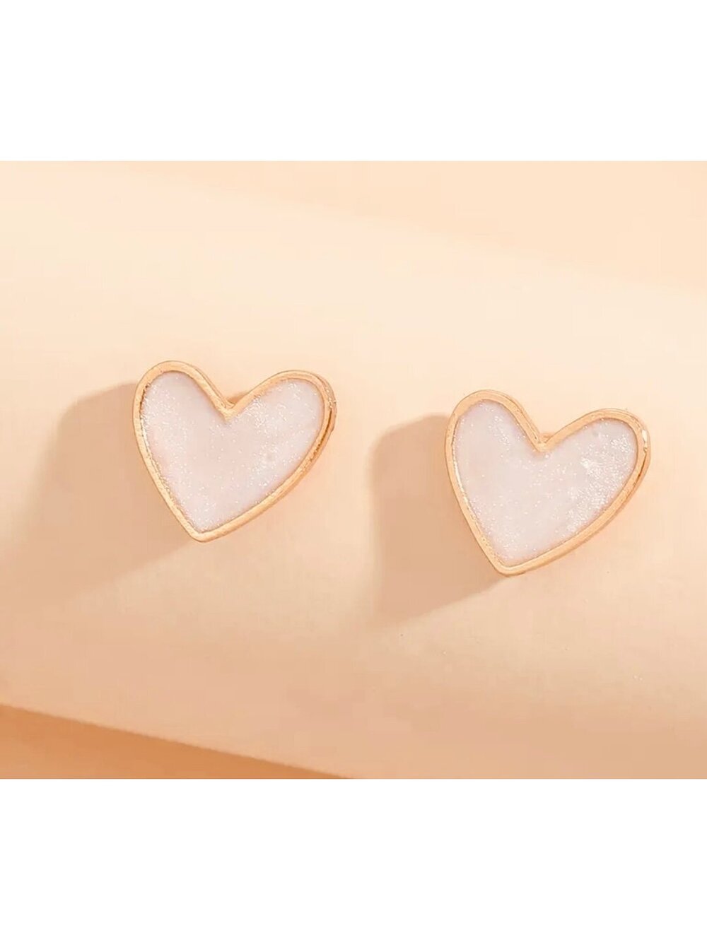 New - Exquisitely Designed - Heart Shaped Stud Earrings